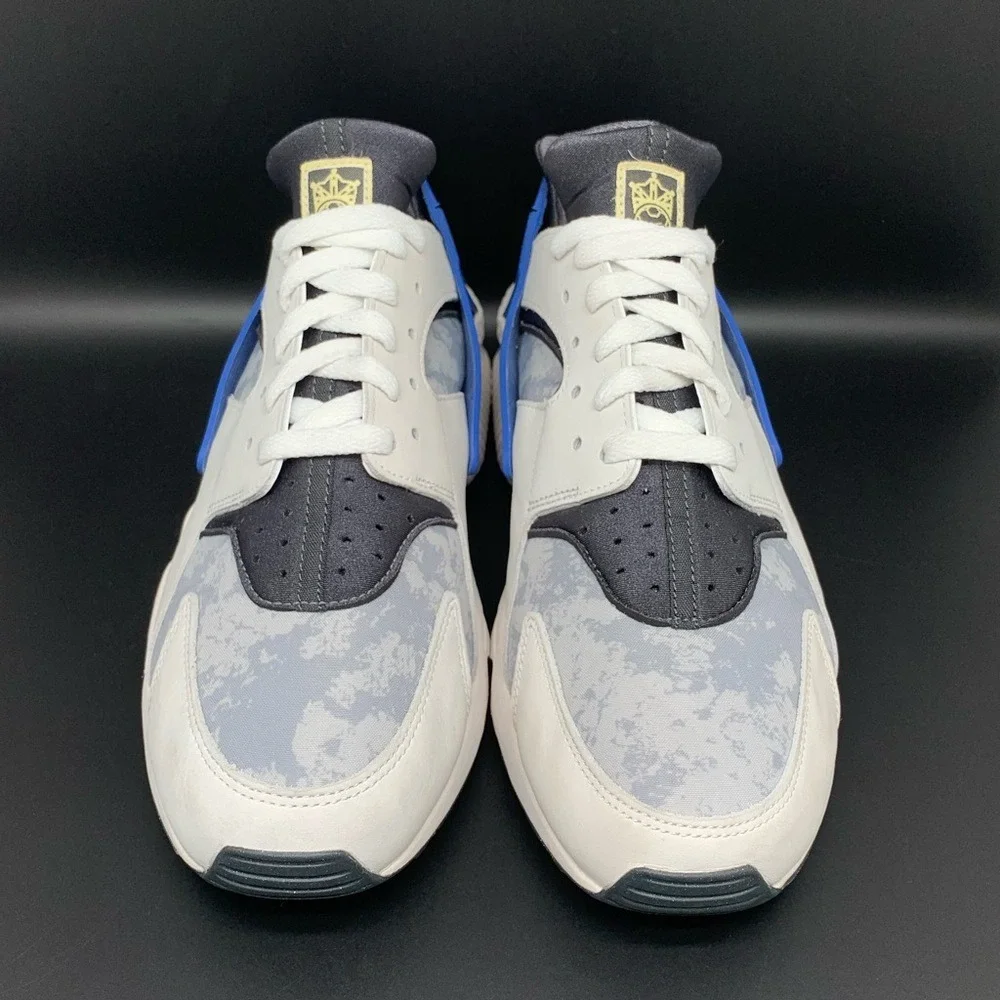 Nike Air Huarache Social FC White Blue Shoes DR0286-100 Men's Sz 12